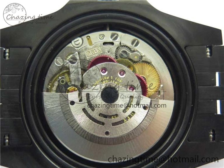 Blaken GMT Master II Red Blue Ceramic DLC GSF Best Edition Black Dial on Jubilee Bracelet A3186