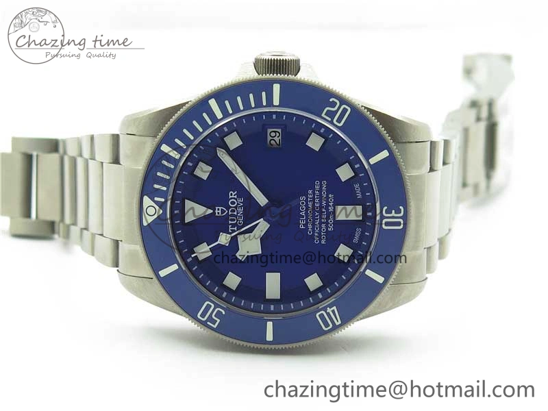 Blue Pelagos XF 1:1 Best Edition on Titanium Bracelet A2824 V5