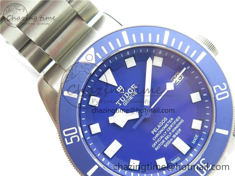 Blue Pelagos XF 1:1 Best Edition on Titanium Bracelet A2824 V5