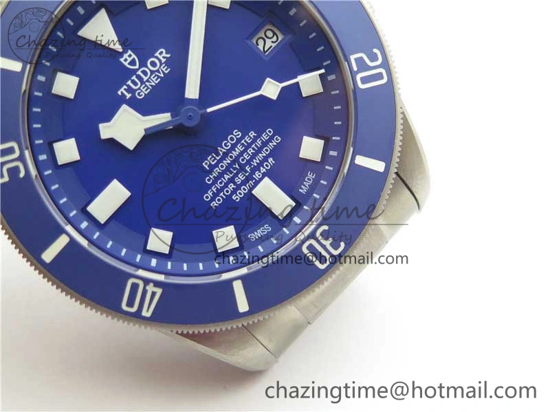 Blue Pelagos XF 1:1 Best Edition on Titanium Bracelet A2824 V5