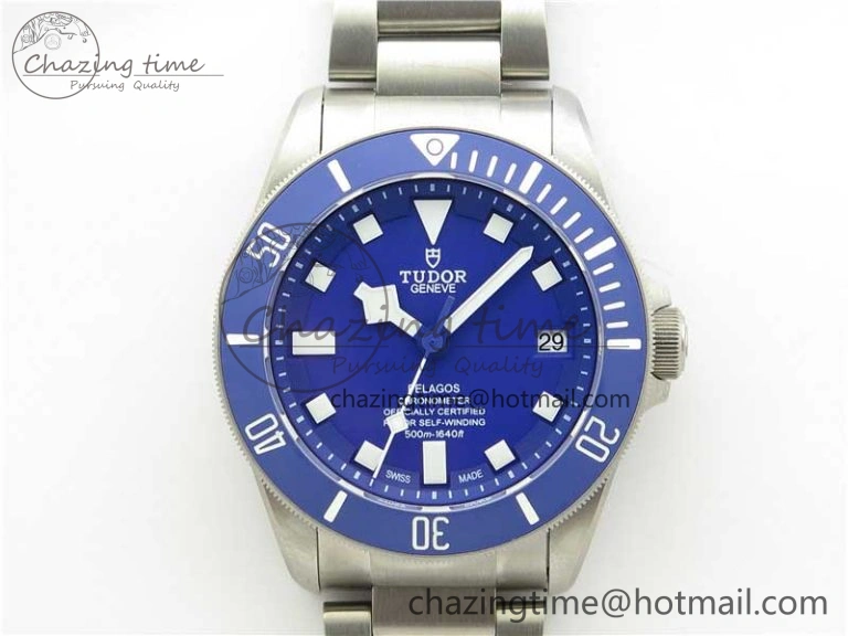 Blue Pelagos XF 1:1 Best Edition on Titanium Bracelet A2824 V5
