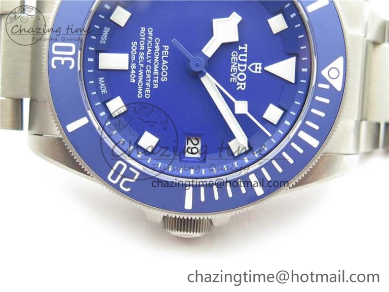 Blue Pelagos XF 1:1 Best Edition on Titanium Bracelet A2824 V5