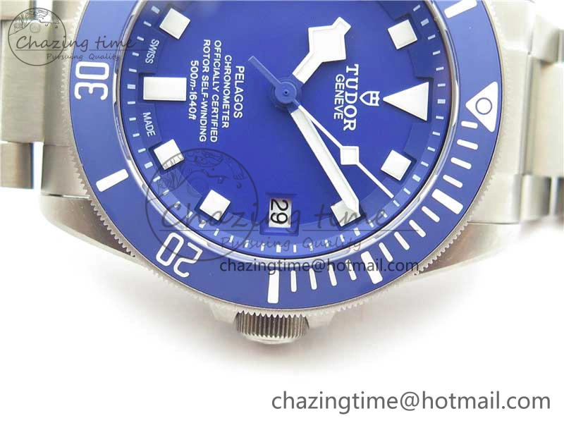Blue Pelagos XF 1:1 Best Edition on Titanium Bracelet A2824 V5