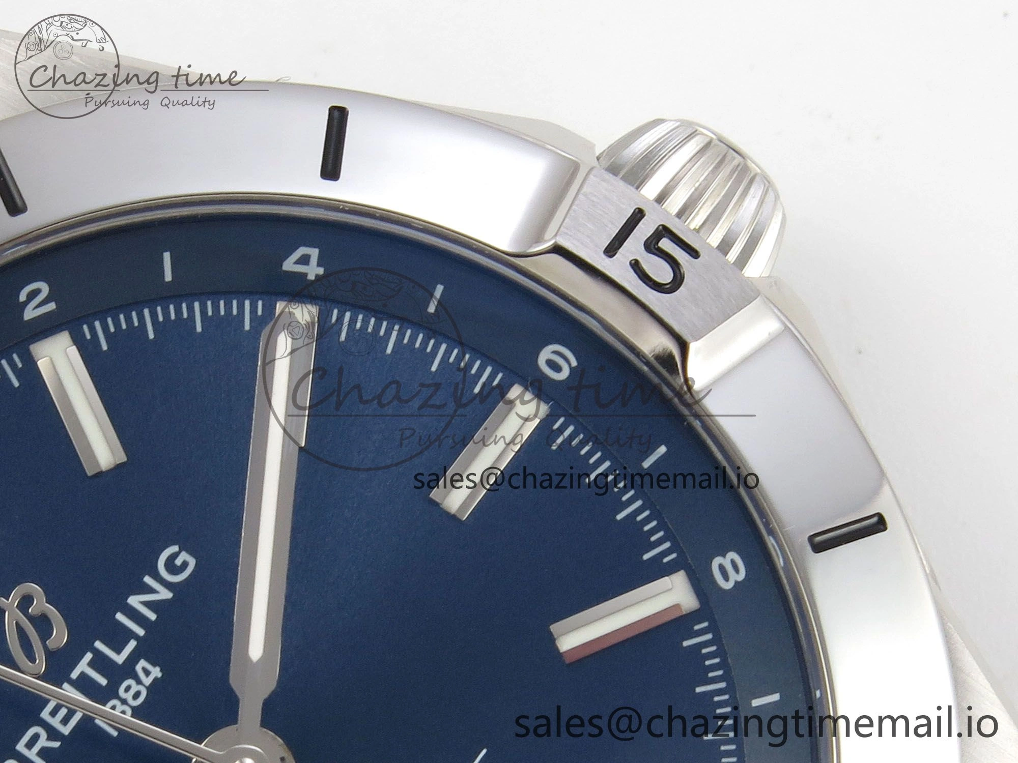 Breitling BLSF Chronomat Automatic 1:1 Best Edition GMT 40mm Blue Dial On SS Bracelet A2836