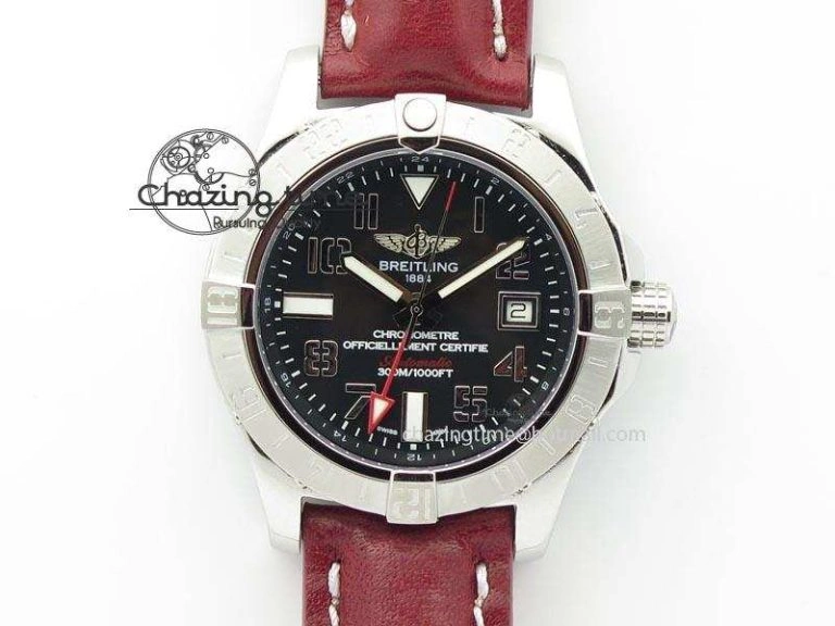 Breitling BLSF Chronomat Automatic 1:1 Best Edition GMT 40mm Blue Dial with Inner Yellow Rim On SS Bracelet