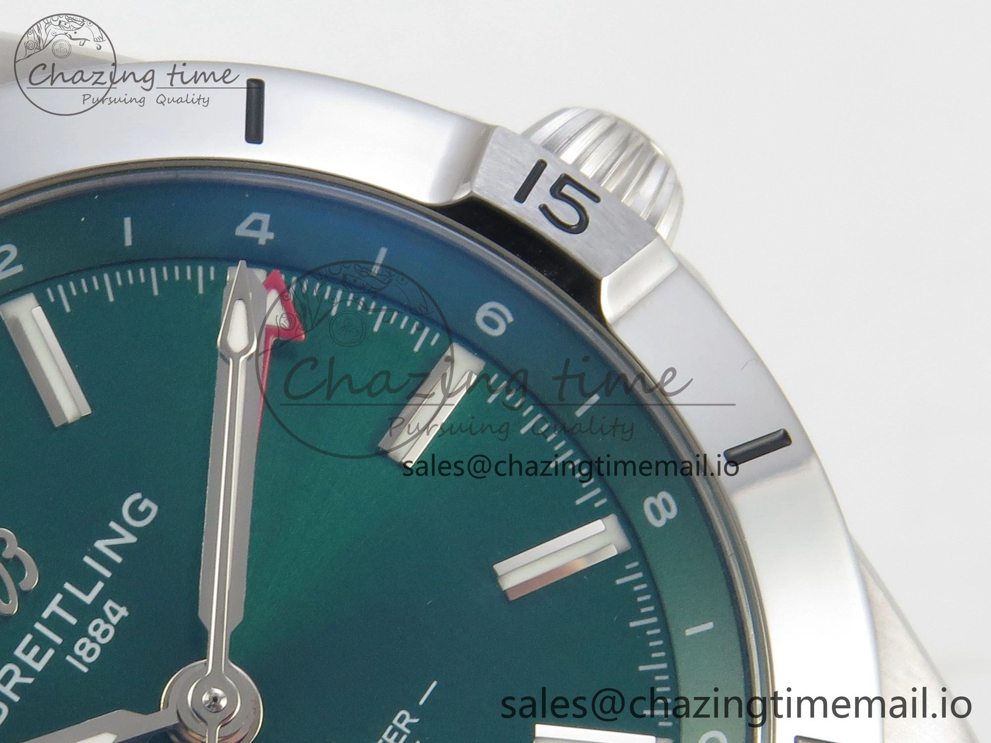 Breitling BLSF Chronomat Automatic 1:1 Best Edition GMT 40mm Green Dial On SS Bracelet A2836