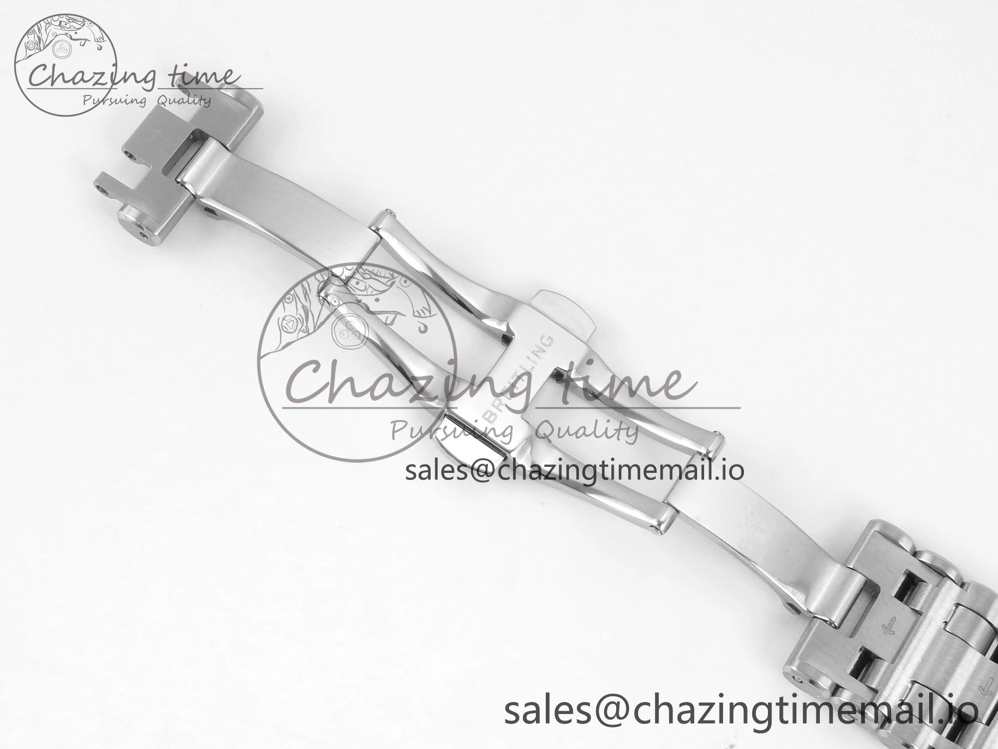 Breitling BLSF Chronomat Automatic 1:1 Best Edition GMT 40mm Grey Dial on SS Bracelet A2836
