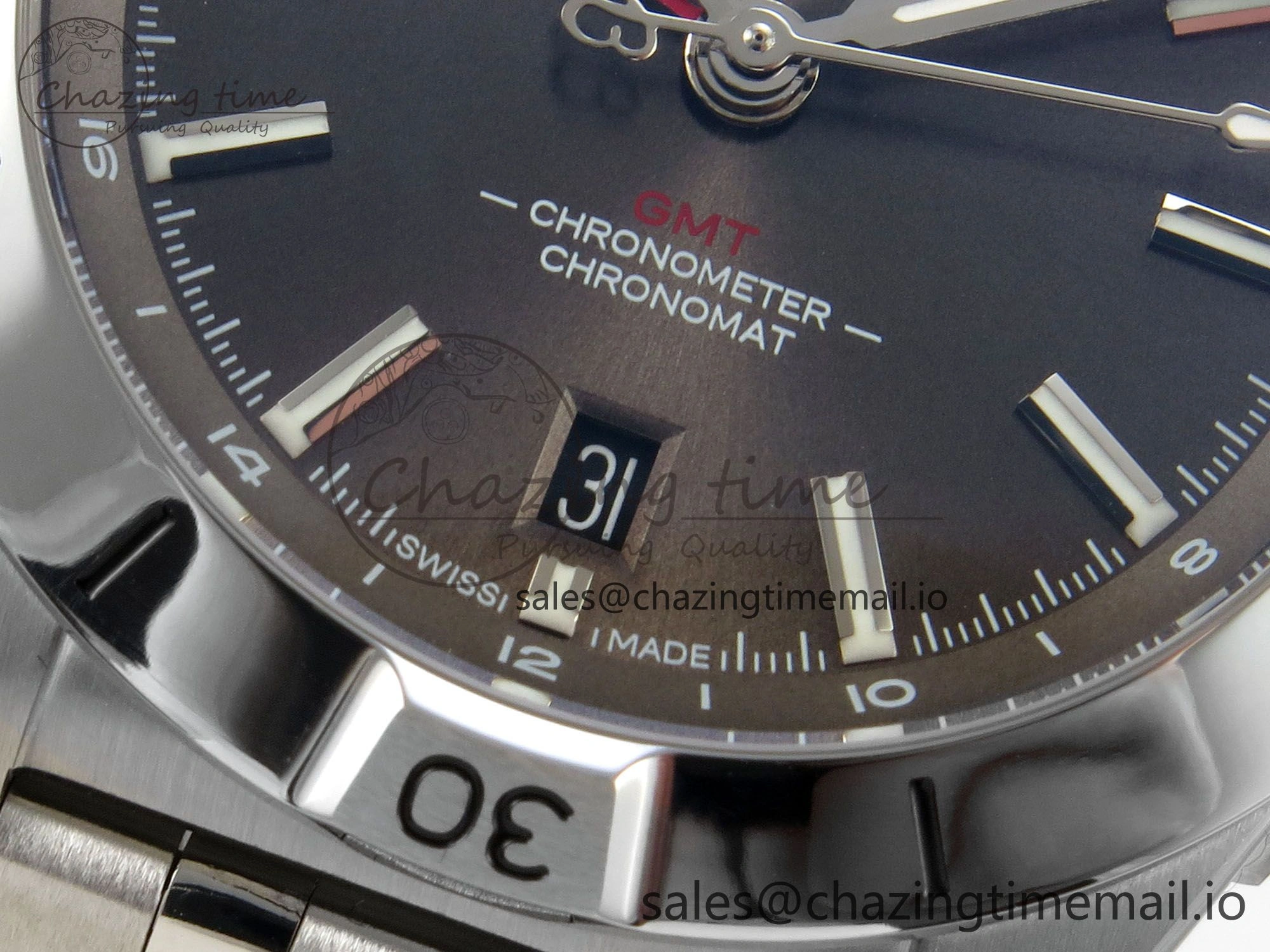 Breitling BLSF Chronomat Automatic 1:1 Best Edition GMT 40mm Grey Dial on SS Bracelet A2836