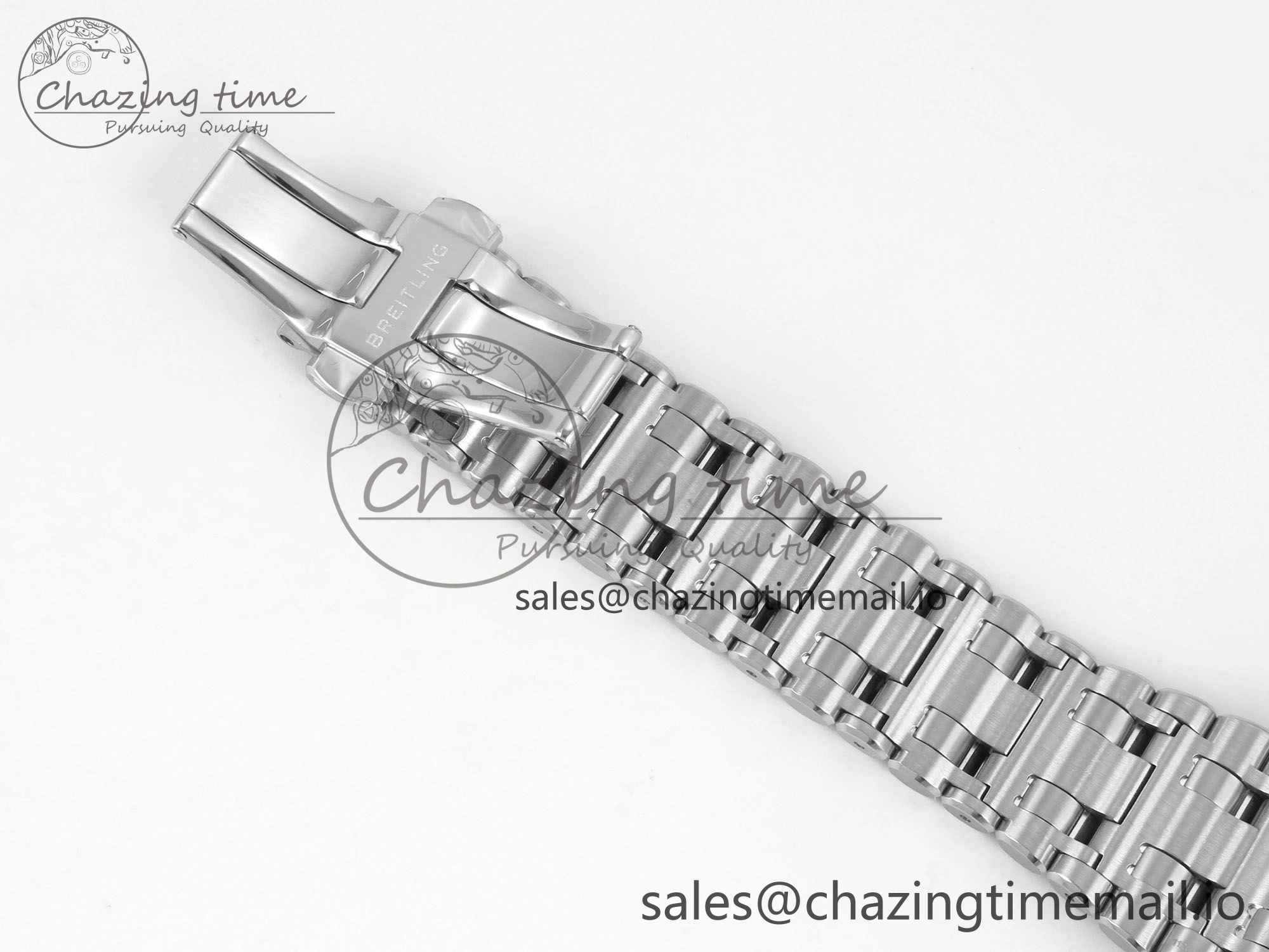 Breitling BLSF Chronomat Automatic 1:1 Best Edition GMT 40mm White Dial On SS Bracelet A2836