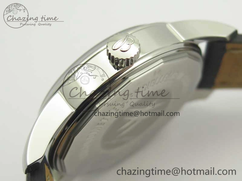 Breitling Transocean Day & Date SS V7F 1:1 Best Edition Black Dial on Black Leather Strap A2836