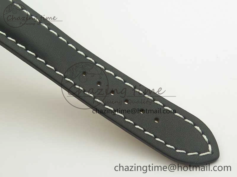 Breitling Transocean Day & Date SS V7F 1:1 Best Edition Black Dial on Black Leather Strap A2836