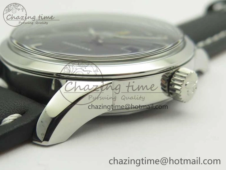 Breitling Transocean Day & Date SS V7F 1:1 Best Edition Black Dial on Black Leather Strap A2836