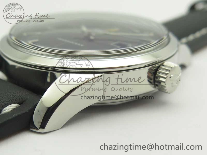 Breitling Transocean Day & Date SS V7F 1:1 Best Edition Black Dial on Black Leather Strap A2836