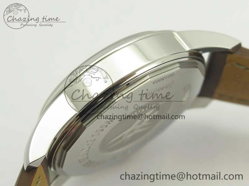 Breitling Transocean Day & Date SS V7F 1:1 Best Edition Silver Dial on Brown Leather Strap A2836