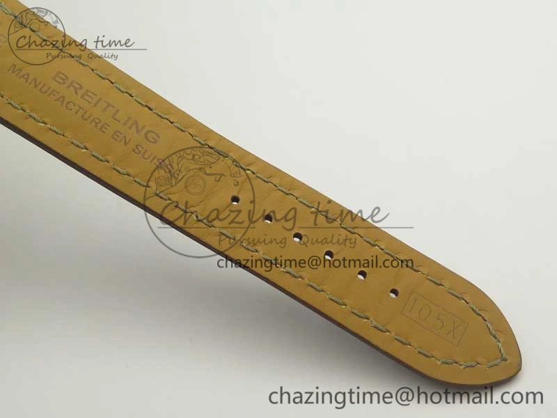 Breitling Transocean Day & Date SS V7F 1:1 Best Edition Silver Dial on Brown Leather Strap A2836