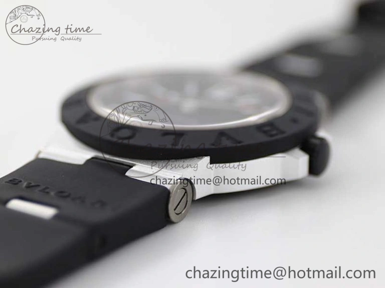 Bvlgari Diagono Aluminum Watch AL RU Black Stk SW300