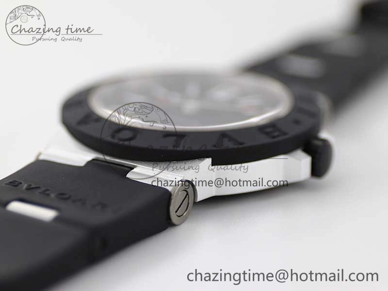Bvlgari Diagono Aluminum Watch AL RU Black Stk SW300