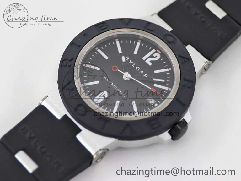 Bvlgari Diagono Aluminum Watch AL RU Black Stk SW300