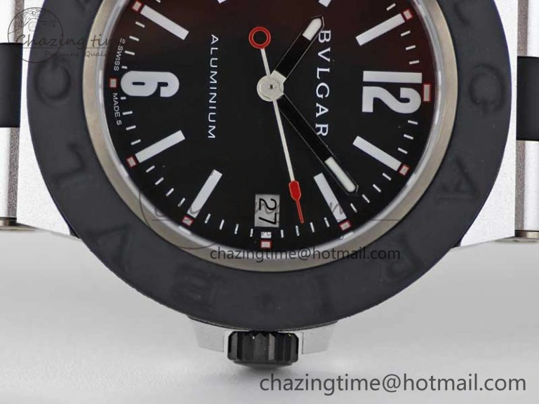 Bvlgari Diagono Aluminum Watch AL RU Black Stk SW300