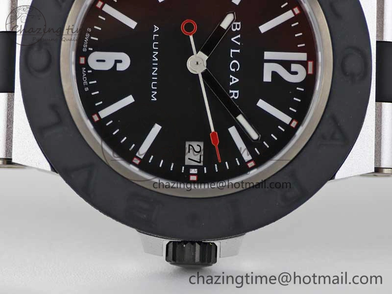 Bvlgari Diagono Aluminum Watch AL RU Black Stk SW300