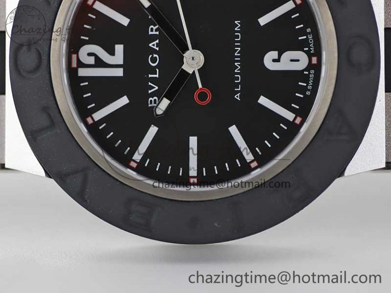 Bvlgari Diagono Aluminum Watch AL RU Black Stk SW300