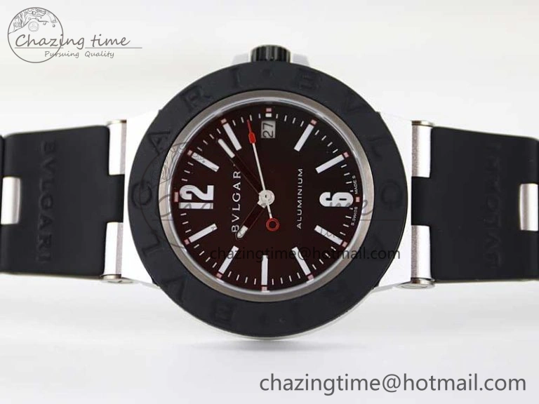 Bvlgari Diagono Aluminum Watch AL RU Black Stk SW300