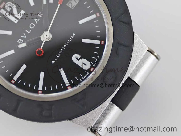 Bvlgari Diagono Aluminum Watch AL RU Black Stk SW300