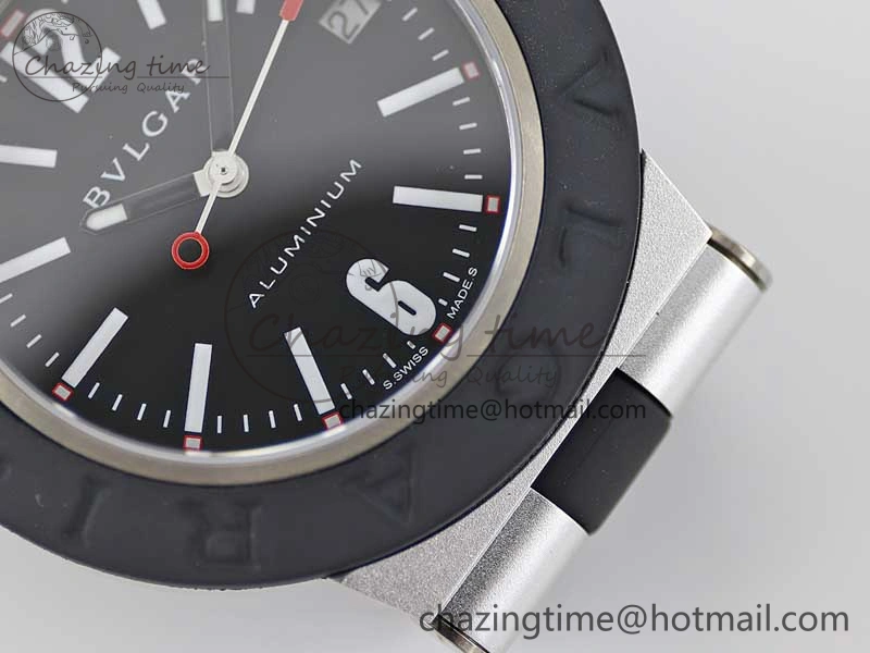 Bvlgari Diagono Aluminum Watch AL RU Black Stk SW300