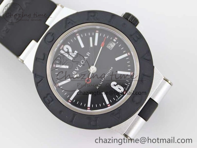 Bvlgari Diagono Aluminum Watch AL RU Black Stk SW300
