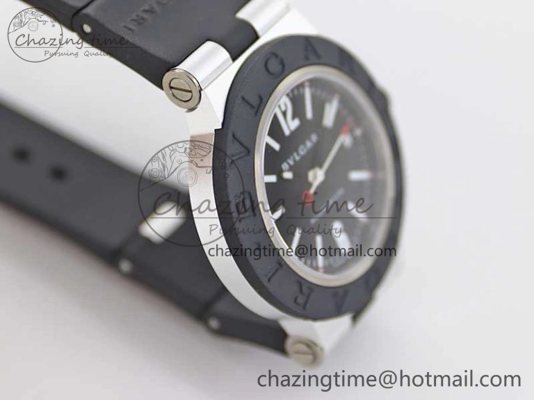 Bvlgari Diagono Aluminum Watch AL RU Black Stk SW300