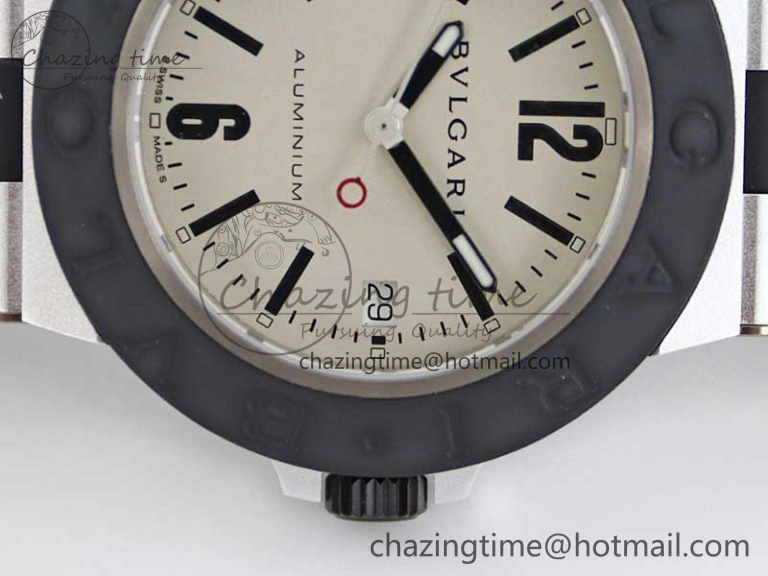 Bvlgari Diagono Aluminum Watch AL RU Cream Stk SW300