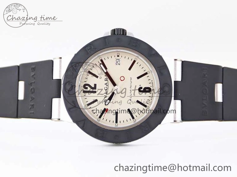 Bvlgari Diagono Aluminum Watch AL RU Cream Stk SW300
