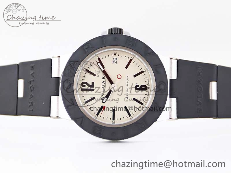 Bvlgari Diagono Aluminum Watch AL RU Cream Stk SW300
