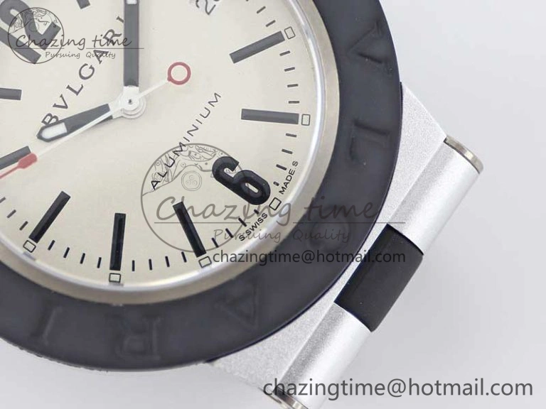 Bvlgari Diagono Aluminum Watch AL RU Cream Stk SW300
