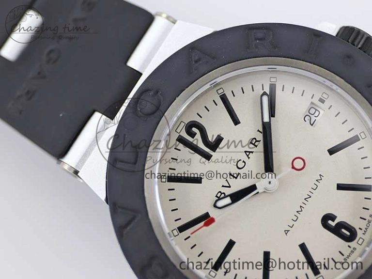 Bvlgari Diagono Aluminum Watch AL RU Cream Stk SW300