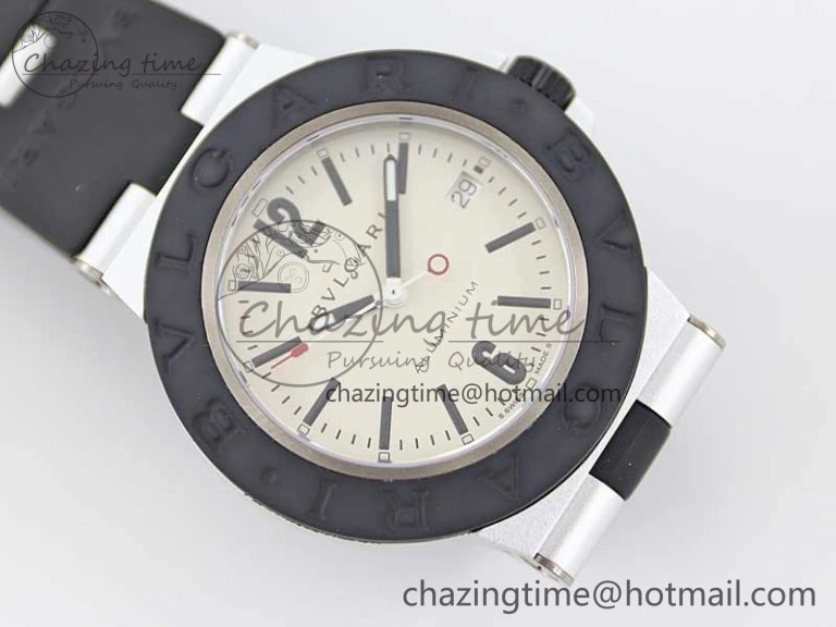 Bvlgari Diagono Aluminum Watch AL RU Cream Stk SW300