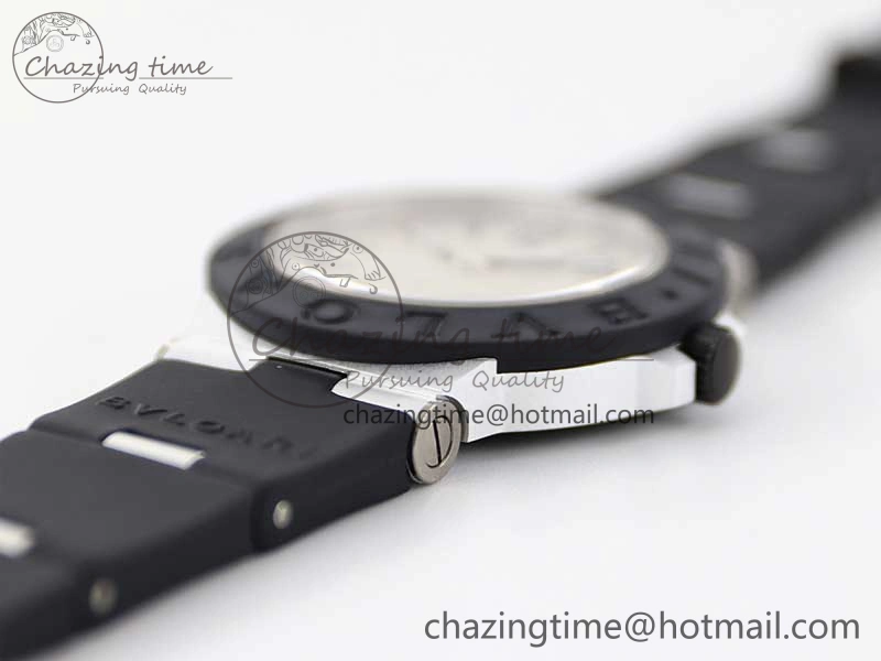 Bvlgari Diagono Aluminum Watch AL RU Steve Aoki Cream Stk SW300