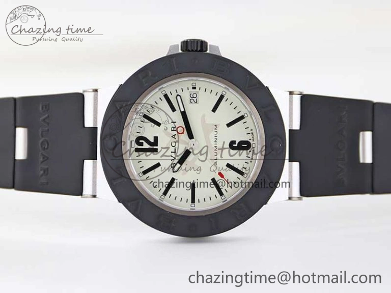 Bvlgari Diagono Aluminum Watch AL RU Steve Aoki Cream Stk SW300