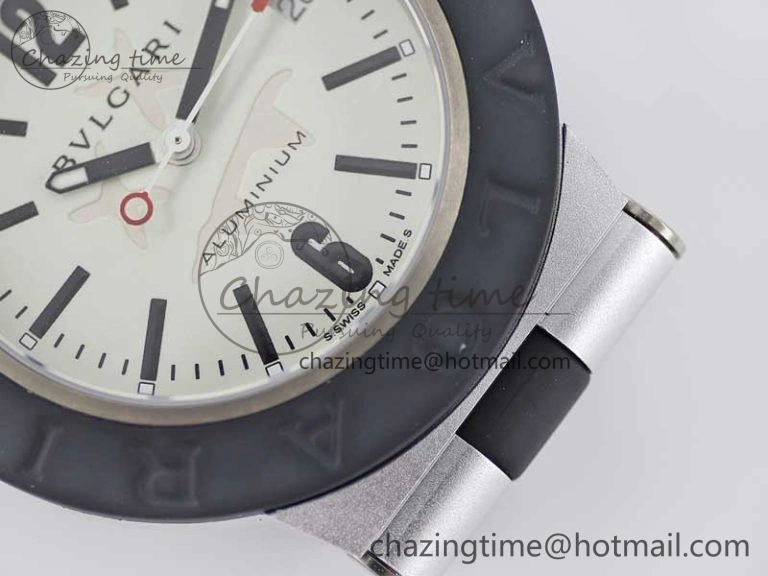 Bvlgari Diagono Aluminum Watch AL RU Steve Aoki Cream Stk SW300