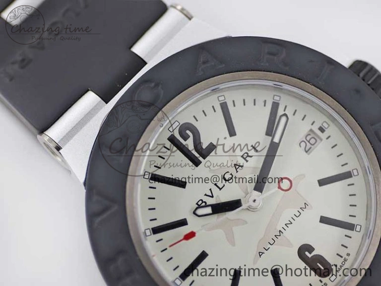 Bvlgari Diagono Aluminum Watch AL RU Steve Aoki Cream Stk SW300
