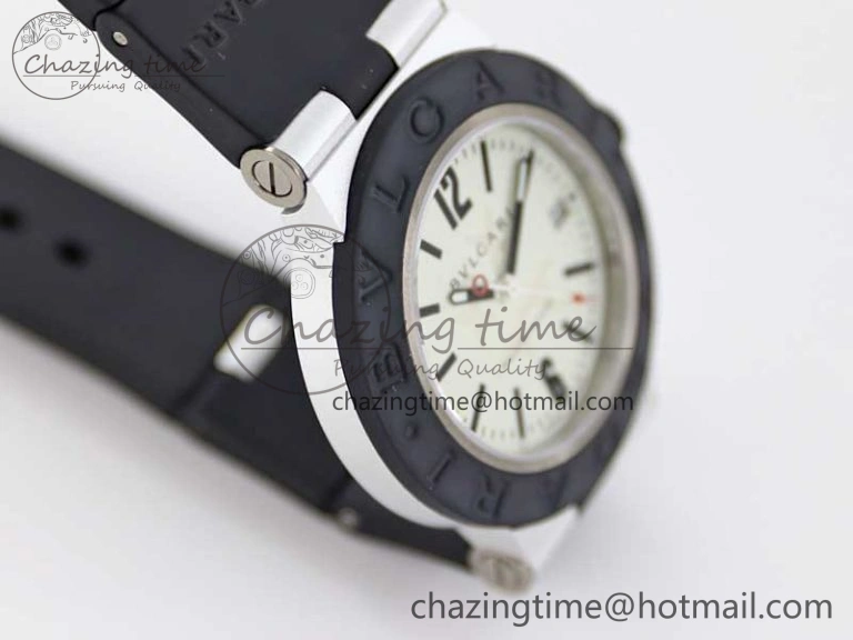 Bvlgari Diagono Aluminum Watch AL RU Steve Aoki Cream Stk SW300