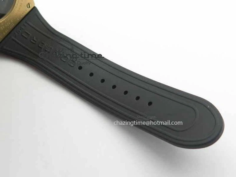 C1 Chronograph RG H-Maker Black CF Dial On Black Rubber Strap A7750