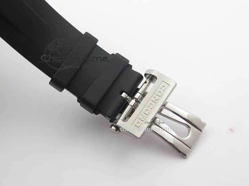 C1 Chronograph SS H-Maker Red CF Dial On Black Rubber Strap A7750