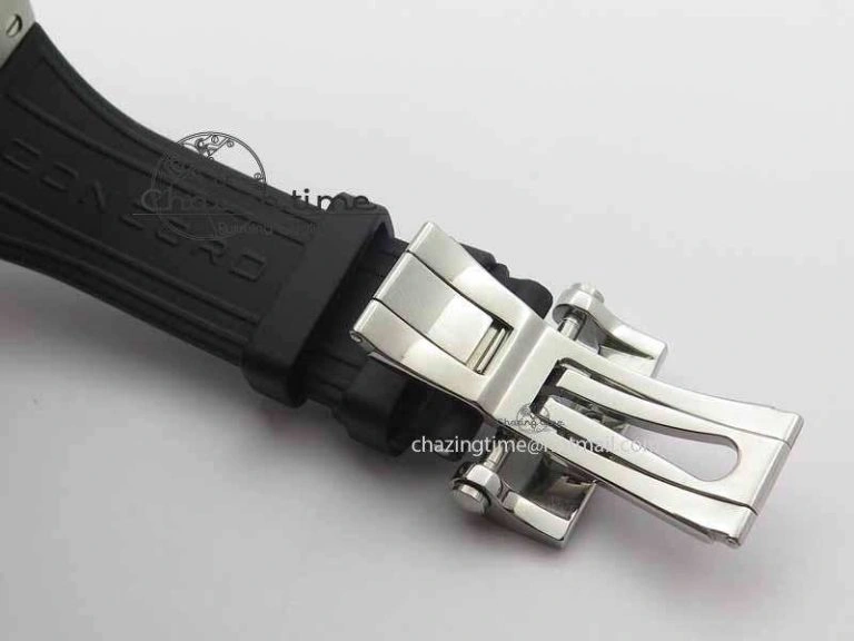C1 Chronograph SS H-Maker Red CF Dial On Black Rubber Strap A7750