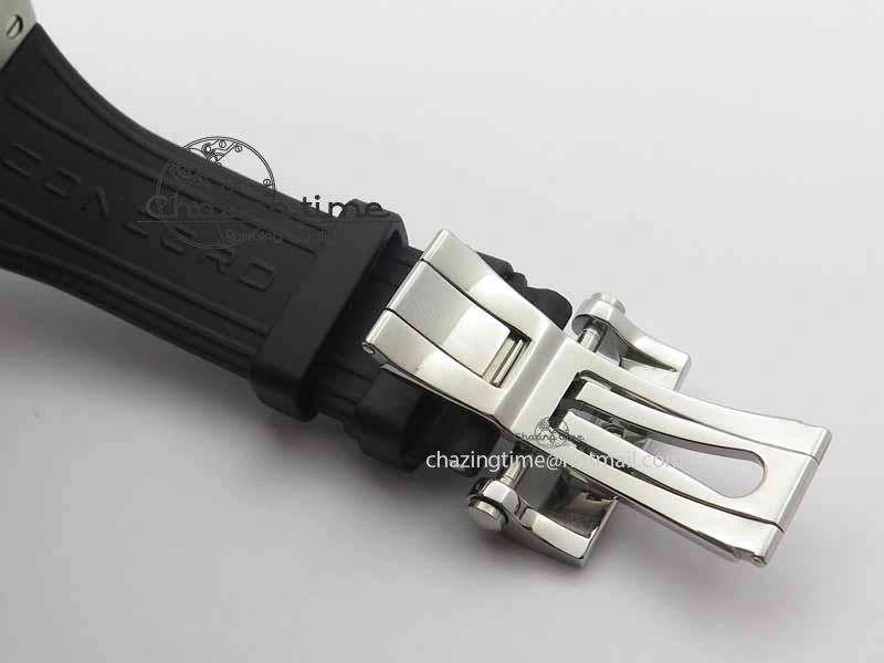 C1 Chronograph SS H-Maker Red CF Dial On Black Rubber Strap A7750