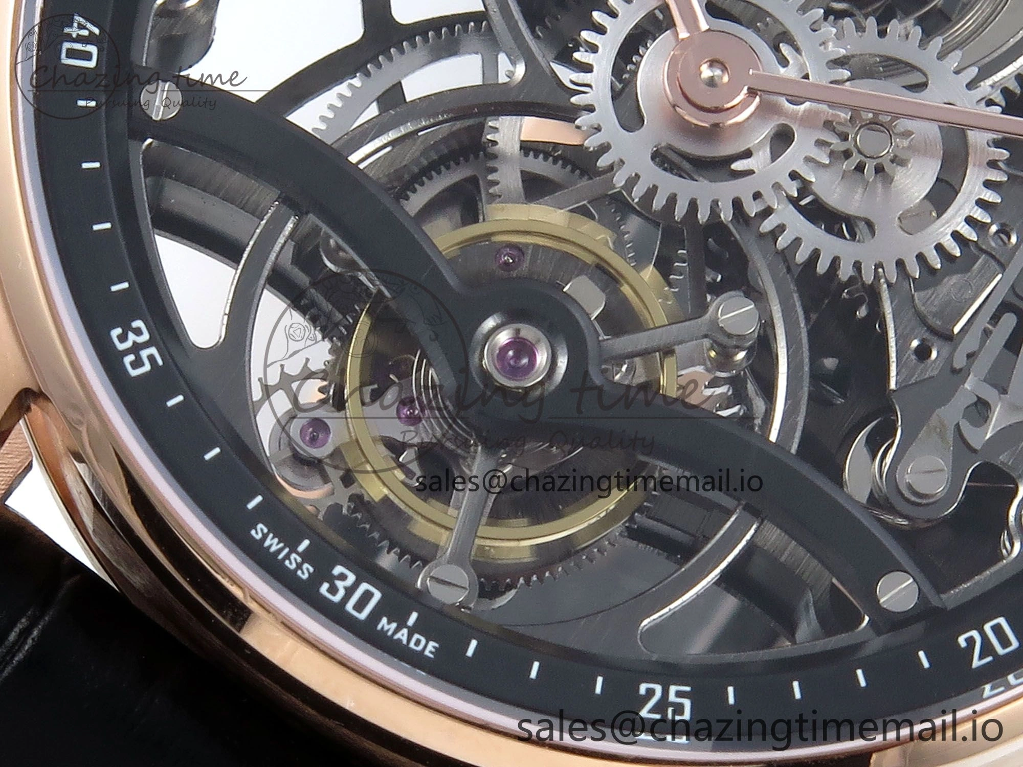 CODE 11.59 Tourbillon 26600 RG APPF Best Edition Black Dial on Black Leather Strap A2948