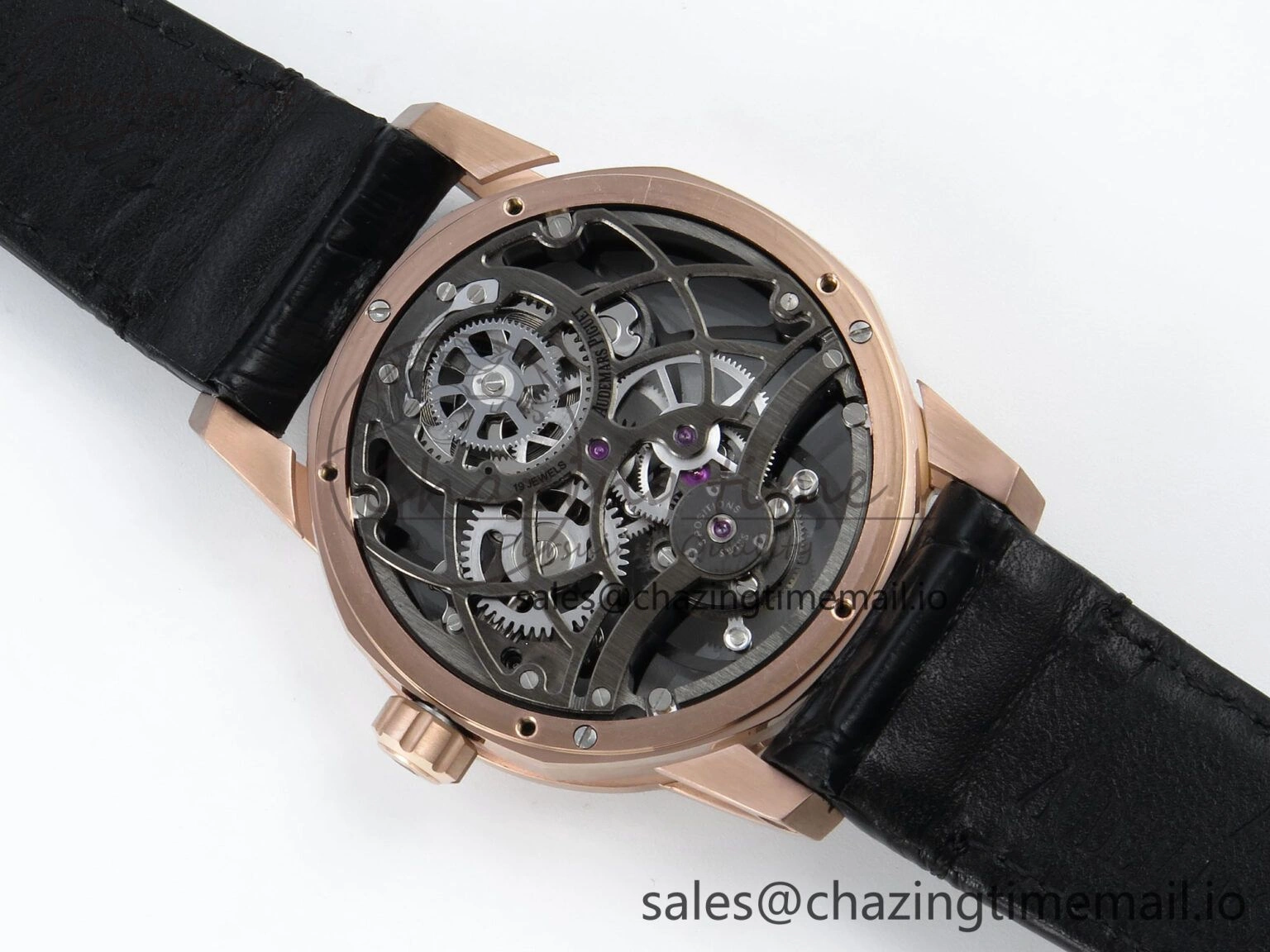 CODE 11.59 Tourbillon 26600 RG APPF Best Edition Black Dial on Black Leather Strap A2948
