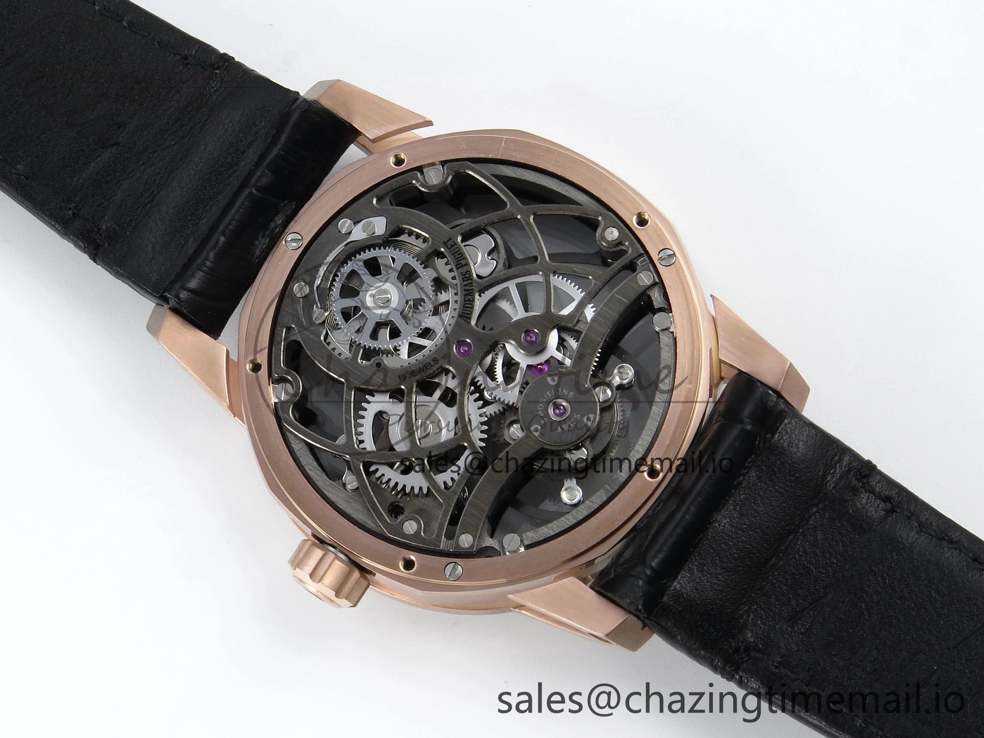 CODE 11.59 Tourbillon 26600 RG APPF Best Edition Black Dial on Black Leather Strap A2948
