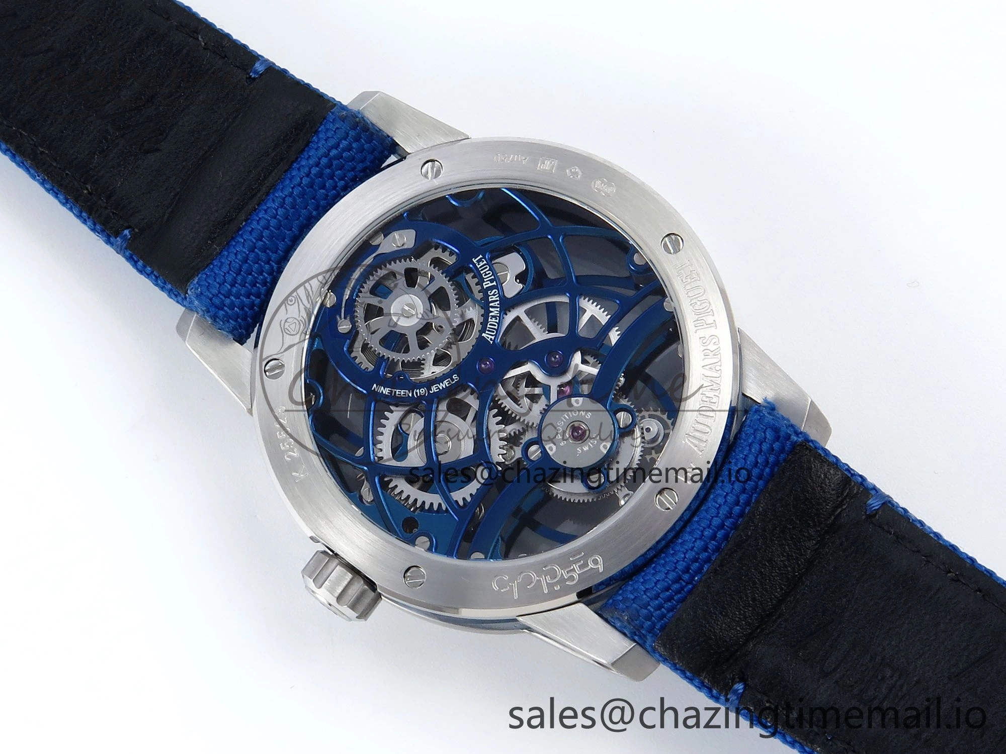 CODE 11.59 Tourbillon 26600 SS APPF Best Edition Blue Dial on Blue Nylon Strap A2948