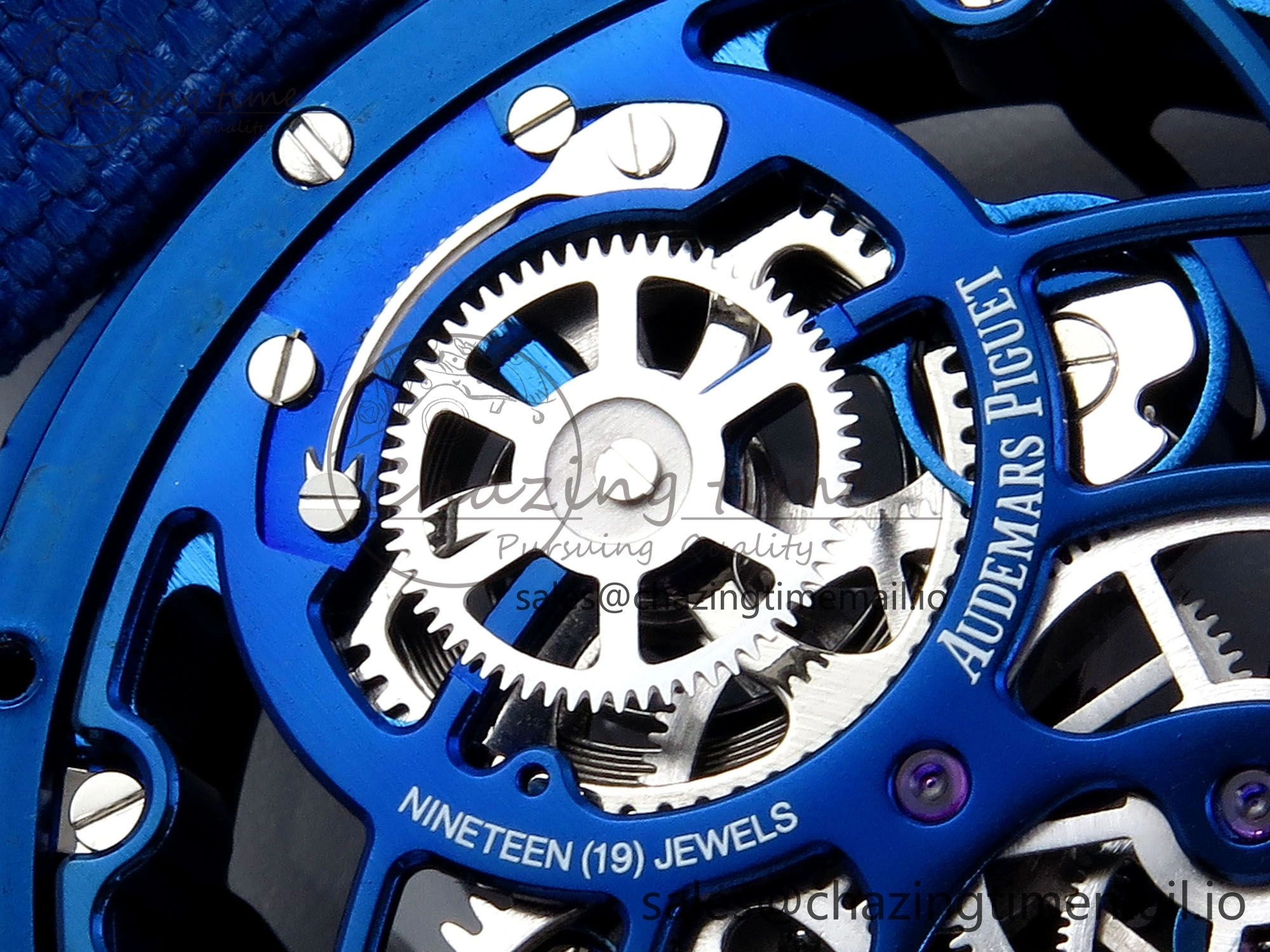 CODE 11.59 Tourbillon 26600 SS APPF Best Edition Blue Dial on Blue Nylon Strap A2948